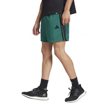 Pantaloni scurti cu talie ajustabila si benzi laterale cu logo