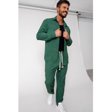 Set camasa si pantalon lung Green 15979