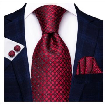 Set cravata + batista + butoni - matase - model 26