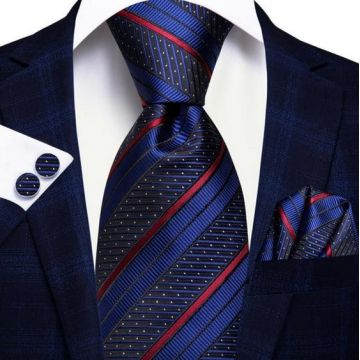 Set cravata + batista + butoni - matase - model 503