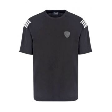 Tricou barbati 6DPT35 -  Viscoza/Poliamida - Negru