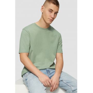 Tricou cu decolteu la baza gatului si model uni