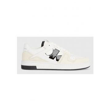 Pantofi sport  pentru Barbati - basket cupsole low lth - YM0YM00933-01W - Alb - Alb