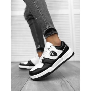 Adidasi barbati casual KRL  albi cu negru H99