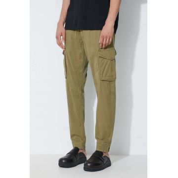 Alpha Industries pantaloni bărbați, culoarea verde, cu fit cargo Alpha Industries pantaloni bărbați, culoarea verde, cu fit cargo