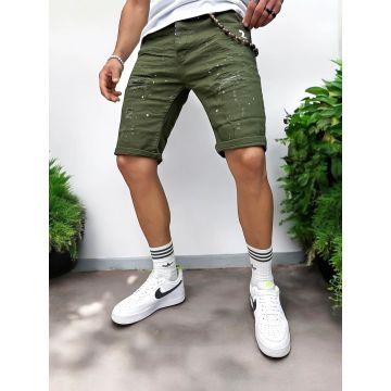 Blugi barbati scurti conici kaki 5716