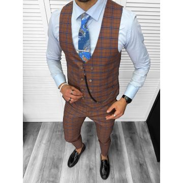 Compleu barbati Vesta + Pantaloni 13152 + Lant si cravata cadou