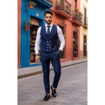 Compleu barbati  Vesta + Pantaloni B4010  120-4