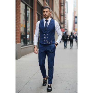 Compleu barbati  Vesta + Pantaloni B4010  120-4