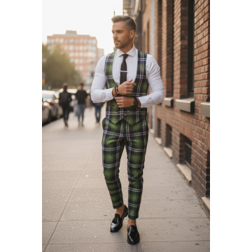 Compleu barbati  Vesta + Pantaloni B4100 P18-3.2