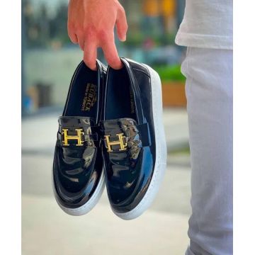 Mocasini barbati casual  negri  piele eco  comozi 13179
