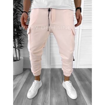Pantaloni de trening roz pudra conici K020 D6-5.2