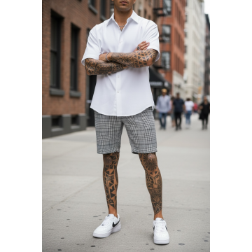 Pantaloni scurti casual  cu imprimeu  13109 21-4.1