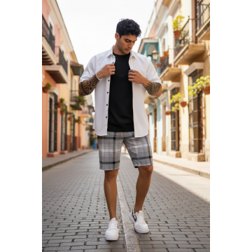 Pantaloni scurti casual  cu imprimeu  13117 14-4.1