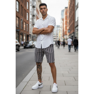 Pantaloni scurti casual  cu imprimeu  13132