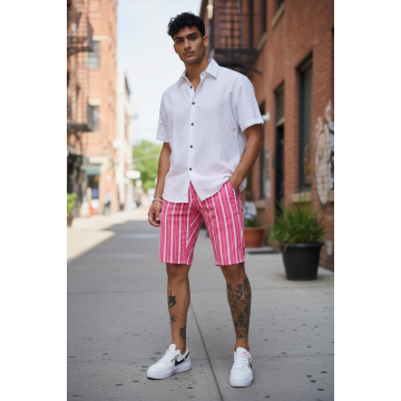 Pantaloni scurti casual  cu imprimeu  13144