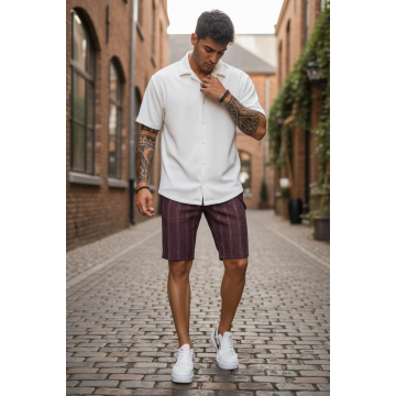 Pantaloni scurti casual  cu imprimeu 13158