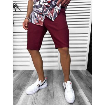 Pantaloni scurti casual  grena 13057