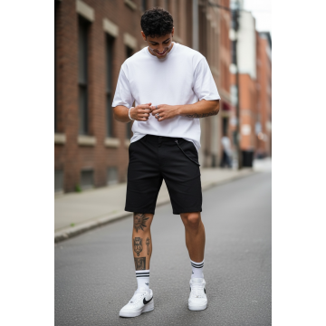 Pantaloni scurti casual  negri  13058  O4-3.2