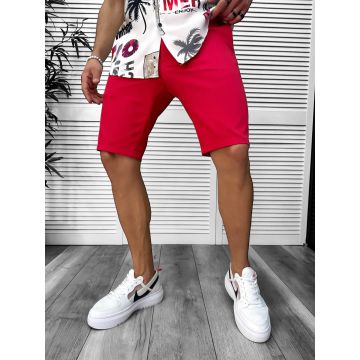 Pantaloni scurti casual  rosii 13058