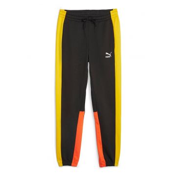 Pantaloni sport cu model colorblock Classics Block