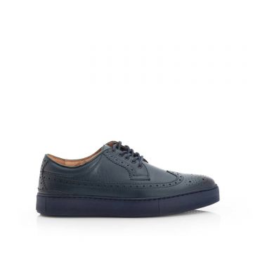 Pantofi casual barbati din piele naturala, Leofex - 980-1 Blue box