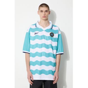 Reebok LTD tricou polo Soccer Tee barbati, culoarea turcoaz, modelator, RMGB001C99FAB0014001