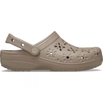 Saboti Crocs Classic Floral Cut-Out Clog Maro - Taupe