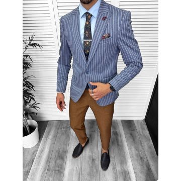 Sacou barbati slim fit  cu dungi 3131 37-4