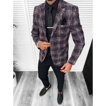 Sacou barbati slim fit grena 13197  111-2*