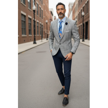 Sacou barbati slim fit gri 1031 20-4