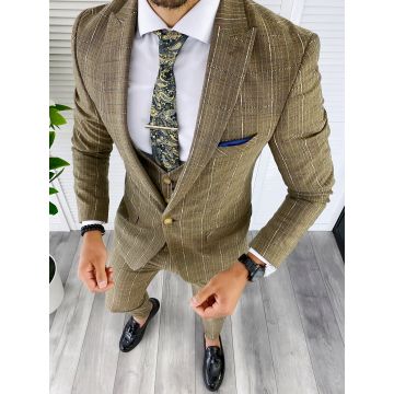 Sacou barbati slim fit maro 5362  N8-2.1