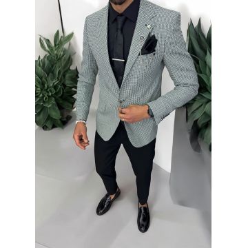 Sacou barbati slim fit verde 565