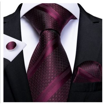 Set cravata + batista + butoni - matase - model 113