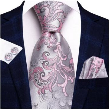 Set cravata + batista + butoni - matase - model 565