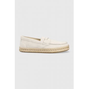 Toms mocasini din piele intoarsa Stanford Rope 2.0 culoarea gri, 10019898