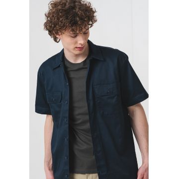 Camasa din amestec de bumbac cu maneci scurte