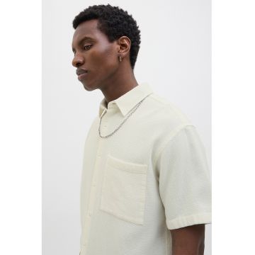 Camasa relaxed fit de bumbac - Alb murdar