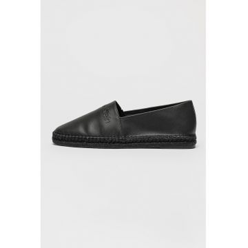 Espadrile din piele cu varf ascutit