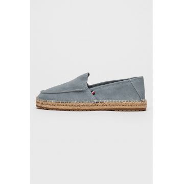 Espadrile din piele intoarsa cu model uni