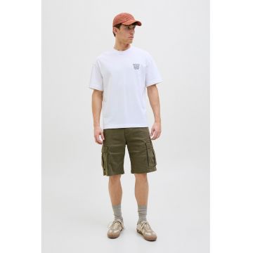 Pantaloni scurti cargo relaxed fit cu buzunare laterale