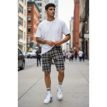 Pantaloni scurti casual carouri 13330  D6-2.1