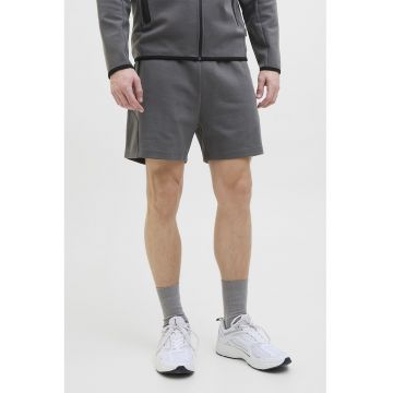 Pantaloni scurti cu buzunare laterale cu fermoar si snur