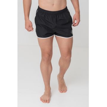 Pantaloni scurti de baie cu talie elastica si buzunare