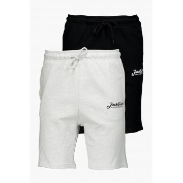 Pantaloni scurti din amestec de bumbac cu snur in talie