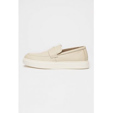Pantofi loafer din piele cu varf rotund