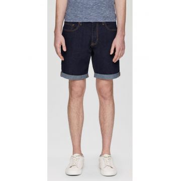Q/S by s.Oliver Pantaloni scurti de blug barbati - John cu talie medie si croiala Regular Fit - Indigo
