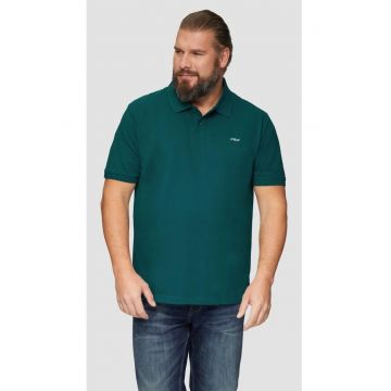 s.Oliver Big Sizes Tricou polo barbati big sizes din amestec de bumbac - Turcoaz
