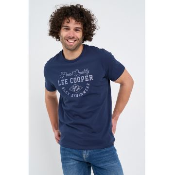 Tricou cu imprimeu logo contrastant