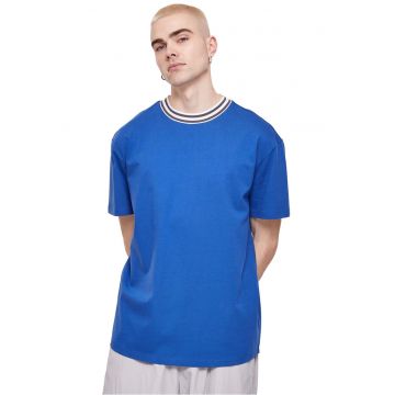 Tricou din bumbac cu decolteu la baza gatului